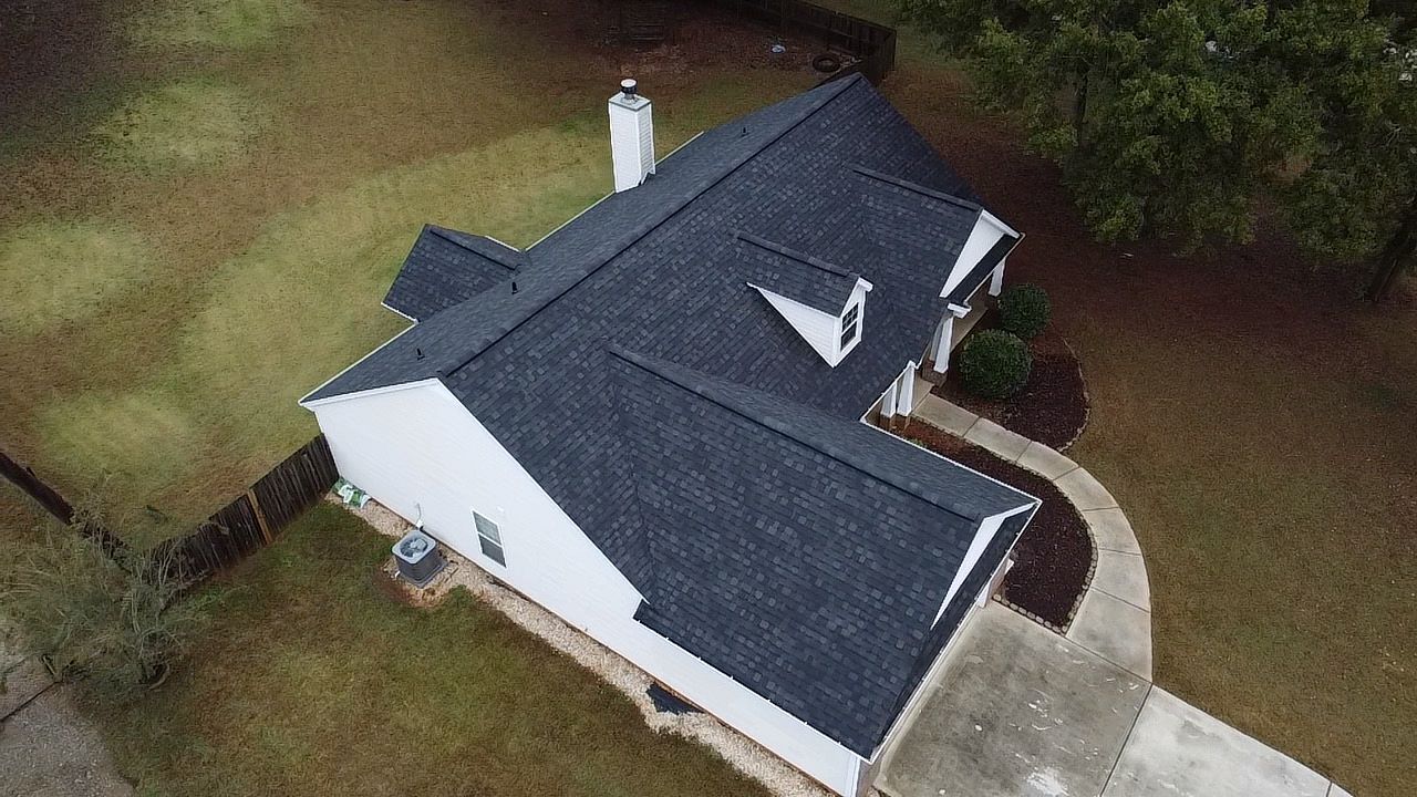 40-year architectural shingle roof, IKO Dynasty in Granite Black, Athens GA