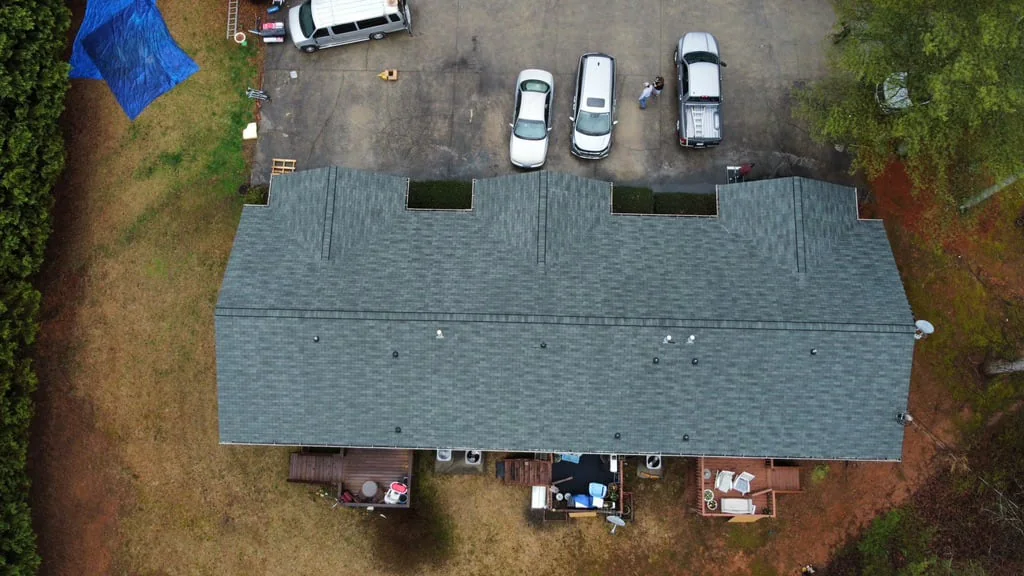 Roof work in progress on a real Denali project in Clayton, GA