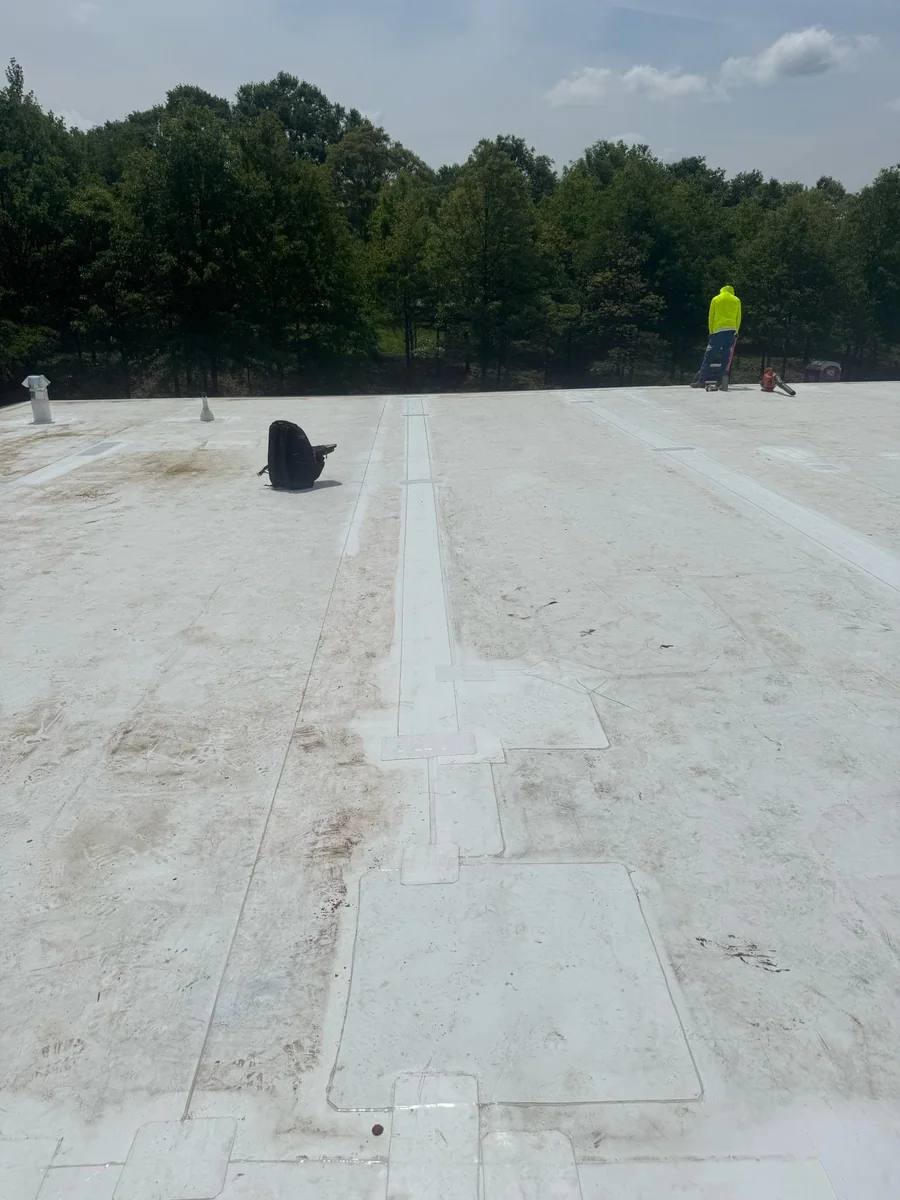 Roof inspection view from a real Denali project in Danielsville, GA