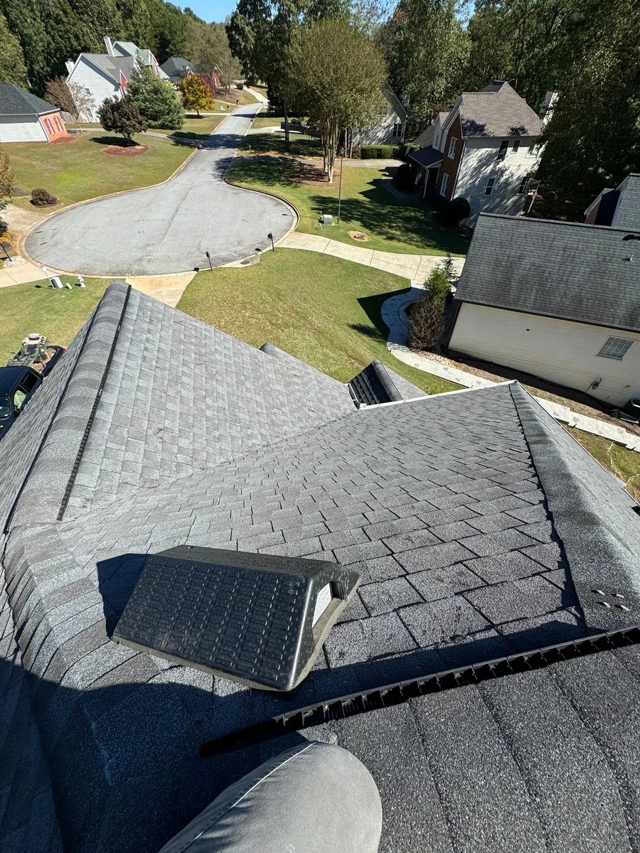 Roof inspection view from a real Denali project in Cumming, GA