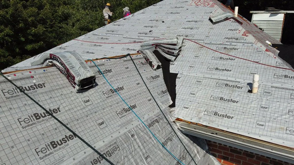 Roof work in progress on a real Denali project in Mt. Juliet, TN