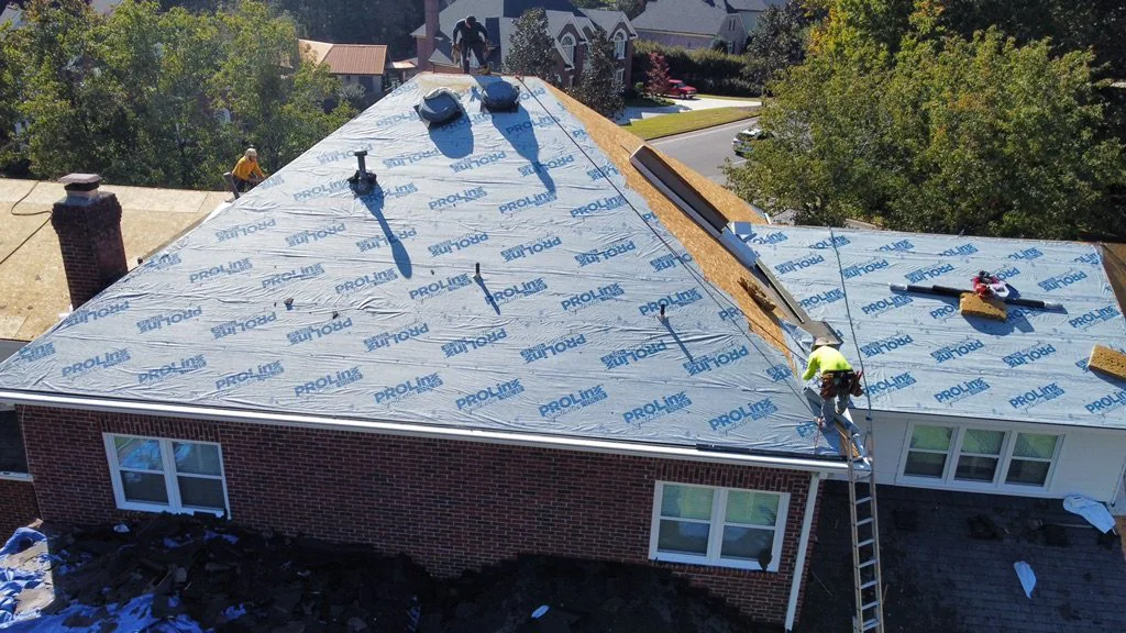 Roof work in progress on a real Denali project in Martinez, GA