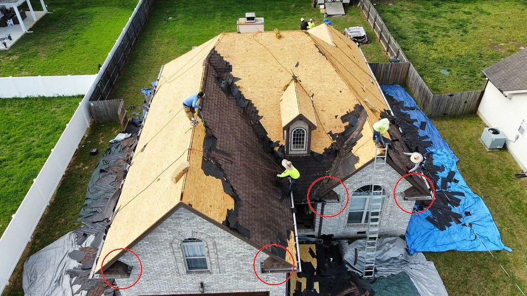 Roof work in progress on a real Denali project in Mt. Juliet, TN
