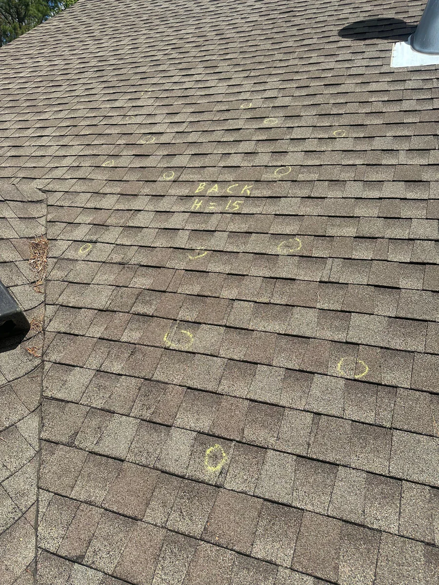 Roof inspection view from a real Denali project in Tiger, GA