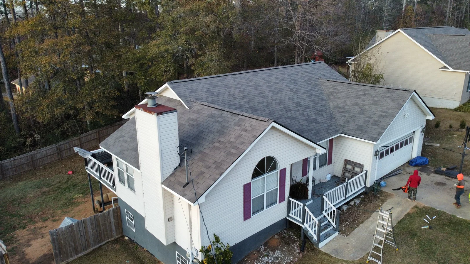Roof work in progress on a real Denali project in Alexander City, AL