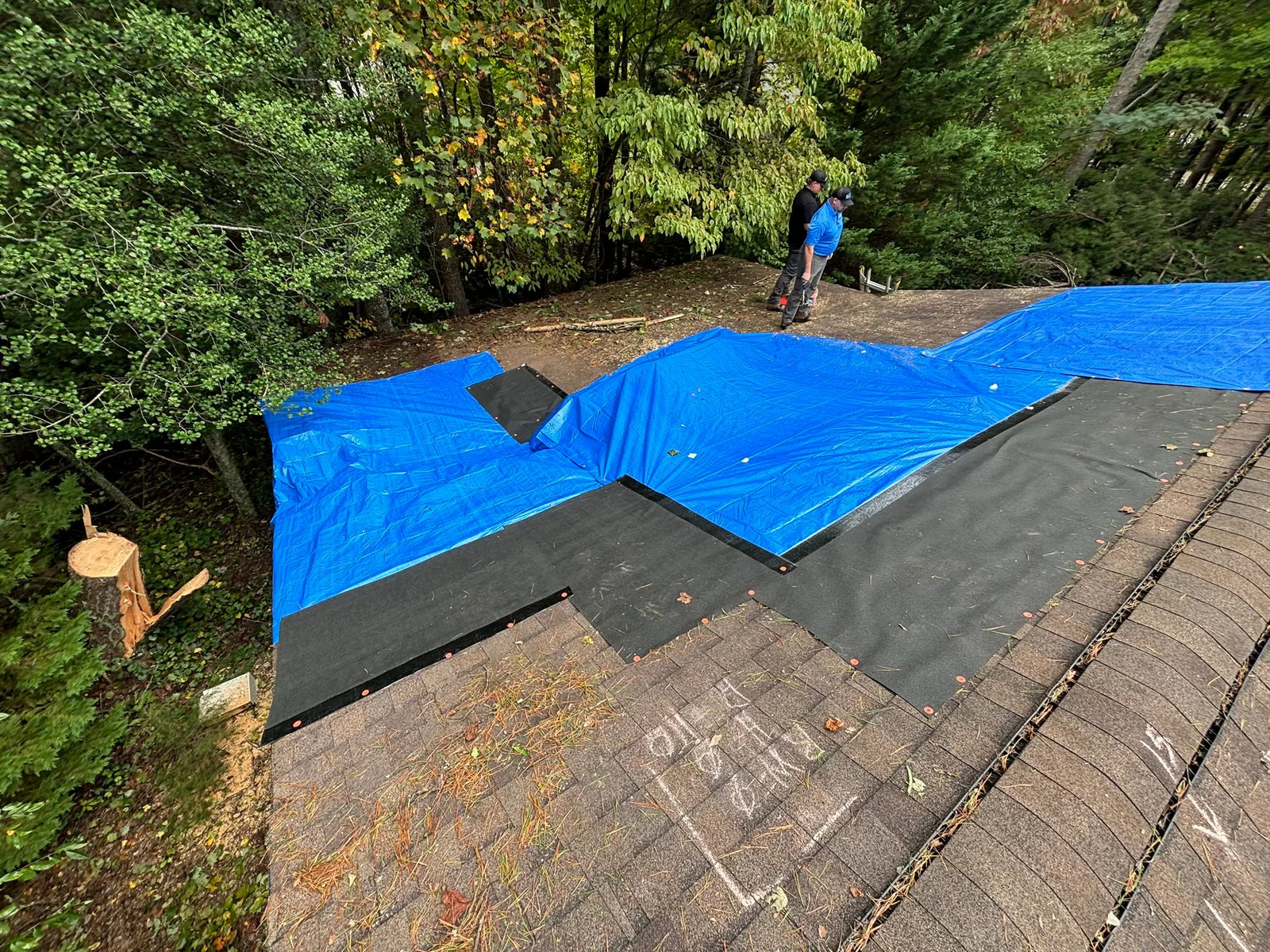 Roof damage documented on a real Denali project in Clarkesville, GA