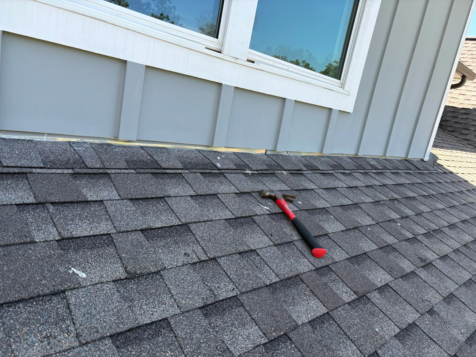 Roof work in progress on a real Denali project in Danielsville, GA
