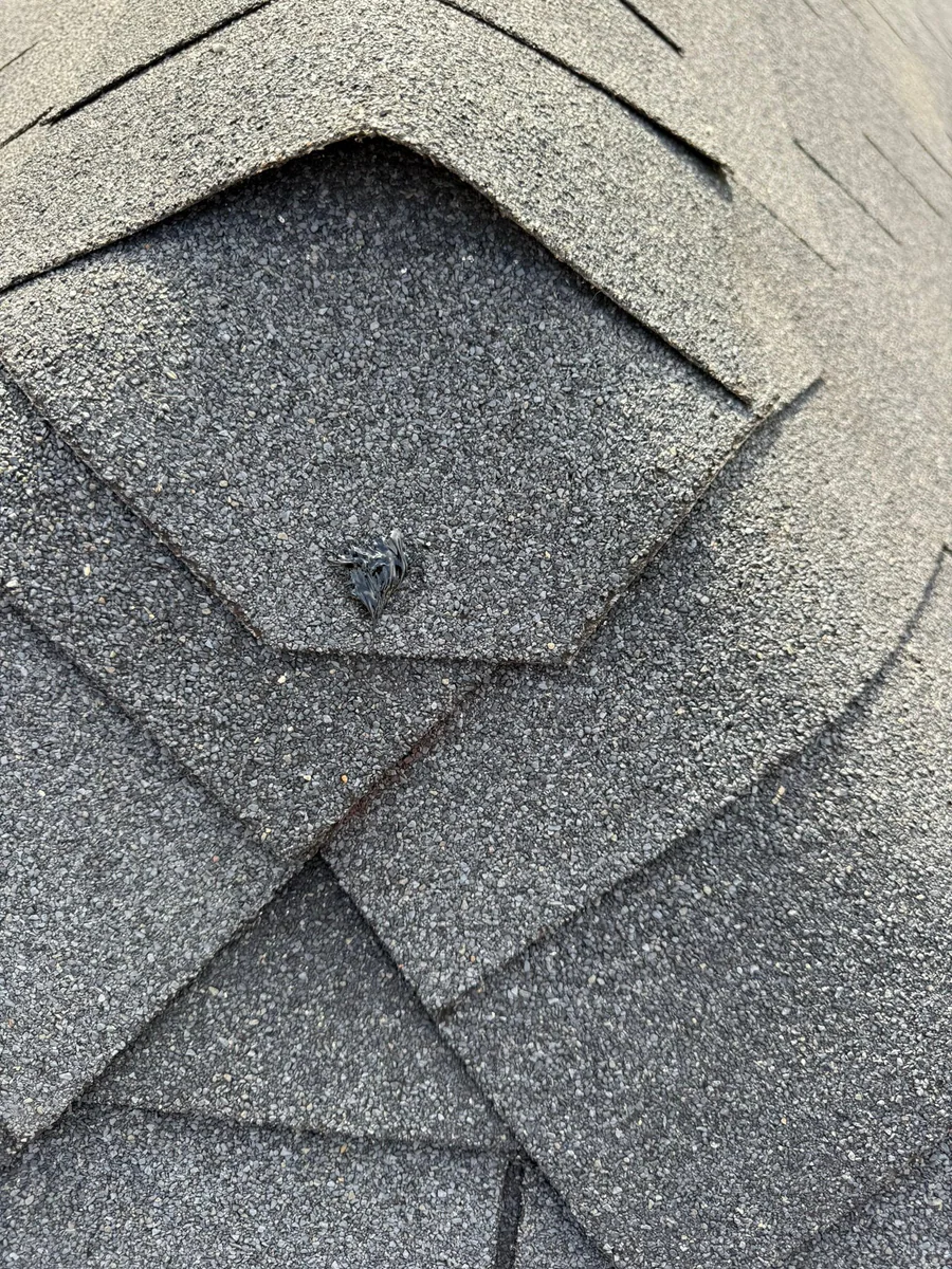 Roof damage documented on a real Denali project in Winder, GA